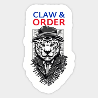 Tiger: Claw and Order Sticker